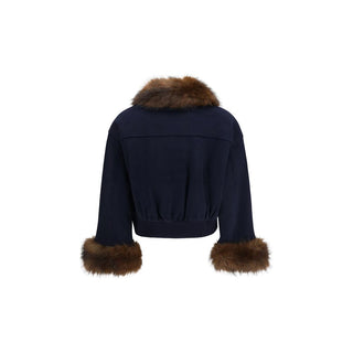 Self-Portrait Blue Wool Oves Aries Jacket