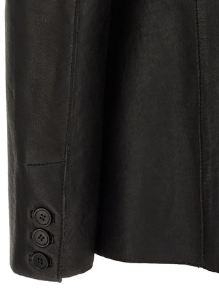P.A.R.O.S.H. Black Lamb Leather Blazer
