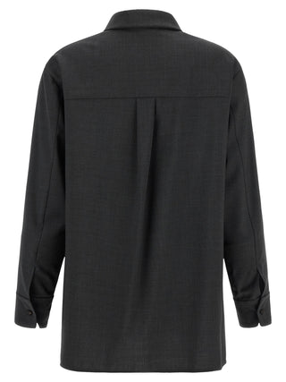 'S Max Mara Gray Wool Blouse