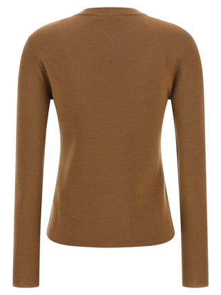 Max Mara Beige Virgin Wool Cardigan