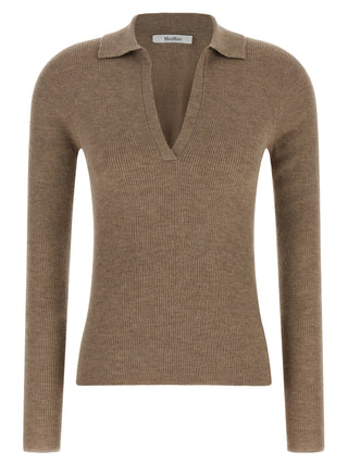 Max Mara Beige Cashmere Polo Shirt