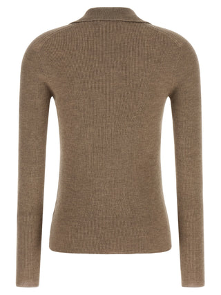 Max Mara Beige Cashmere Polo Shirt