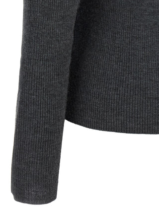 Max Mara Gray Cashmere Polo Shirt