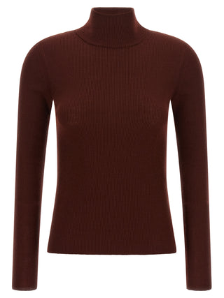 Max Mara Bordeaux Virgin Wool Cardigan