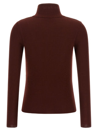 Max Mara Bordeaux Virgin Wool Cardigan