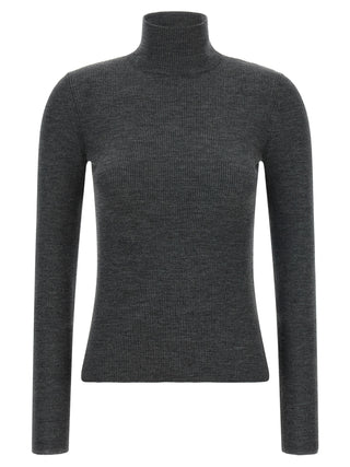 Max Mara Gray Virgin Wool Cardigan