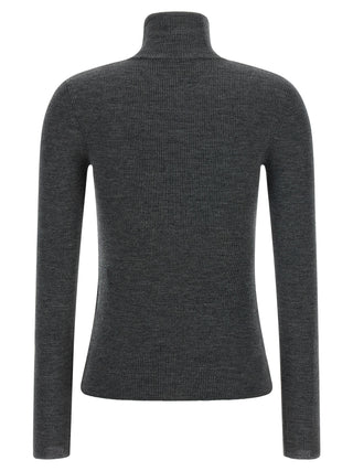 Max Mara Gray Virgin Wool Cardigan