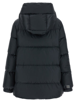 Max Mara Blue Polyester Full-Length Jacket