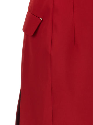 Sportmax Red Acetate Long Dress