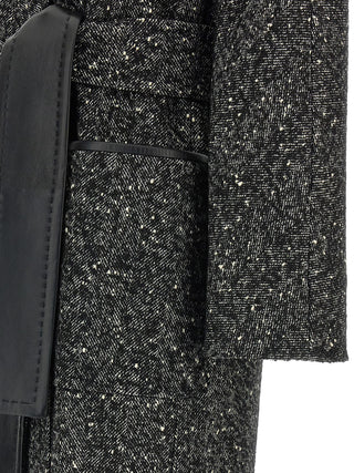 Max Mara Bicolor Virgin Wool Coat