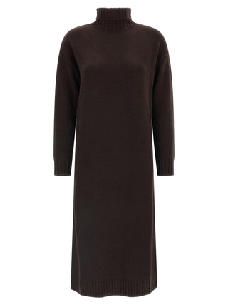 Max Mara Brown Wool Midi Dress