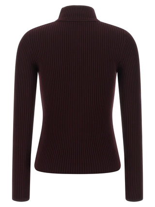 Courrèges Bordeaux Viscose Cardigan