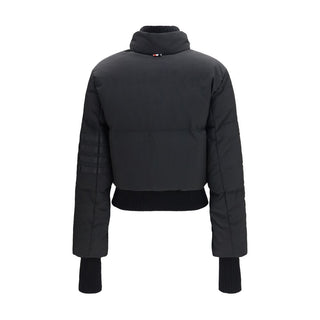 Thom Browne Black Polyamide Full-Length Jacket