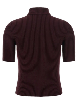 Courrèges Bordeaux Viscose Sweatshirt