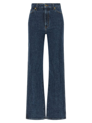 Khaite Blue Cotton Straight-Leg Jeans