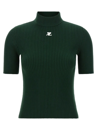 Courrèges Bicolor Viscose Turtleneck