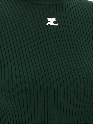 Courrèges Bicolor Viscose Turtleneck