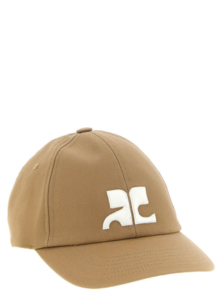 Courrèges Beige Cotton Cap (Baseball Hat)