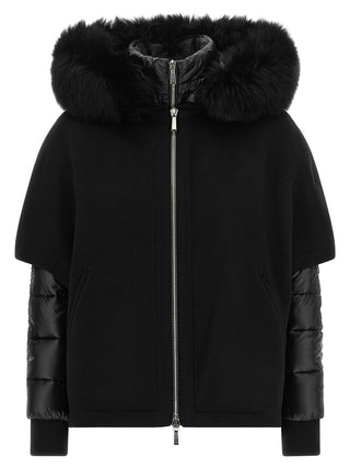 MooRER Black Wool Shell Jacket