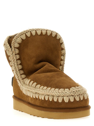 Mou Brown Lambskin Ankle Boots