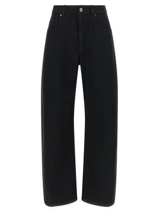 Brunello Cucinelli Black Cotton High-Waisted Jean