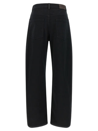 Brunello Cucinelli Black Cotton High-Waisted Jean