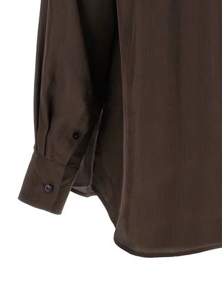 XACUS Brown Silk Blouse