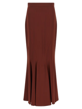 Max Mara Brown Silk Mini Skirt