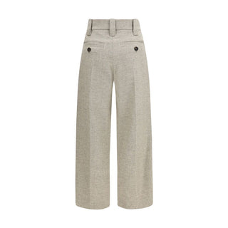 Brunello Cucinelli Beige Wool Oves Aries Dress Pants
