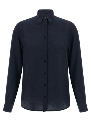 XACUS Blue Viscose Blouse