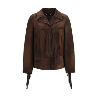 Golden Goose Brown Suede Leather Leather Jacket