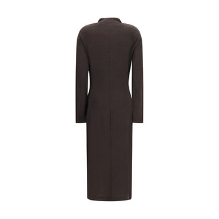Brunello Cucinelli Brown Wool Oves Aries Casual Dress