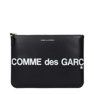 Comme Des Garçons Black Leather Clutch Bag