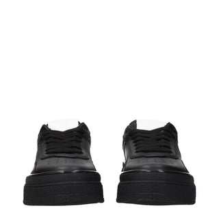 Jil Sander Black Leather Platform Sneakers