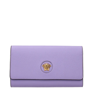 Versace Purple Leather Clutch Bag