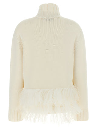 Fabiana Filippi White Virgin Wool Cardigan