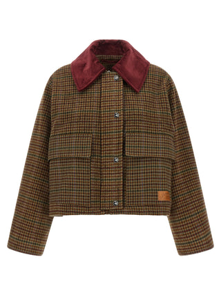 Ganni Brown Wool Full-Length Jacket