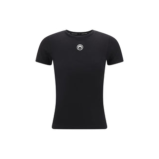 Marine Serre Black Cotton T-Shirt