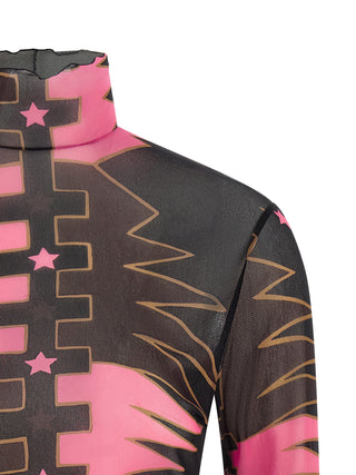 Emilio Pucci Multicolor Polyamide Long Sleeve T-Shirt