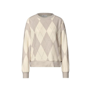 Street One Beige Polyester Sweatshirt