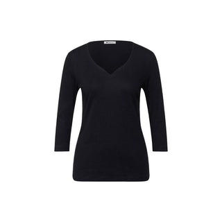 Street One Black Cotton Long Sleeve T-Shirt