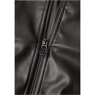 Street One Brown Polyester Leather Jacket