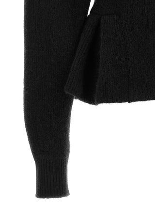 ROTATE BIRGER CHRISTENSEN Black Wool Cardigan