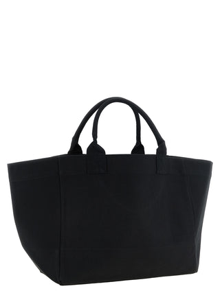 Ganni Black Recycled Cotton Tote Bag