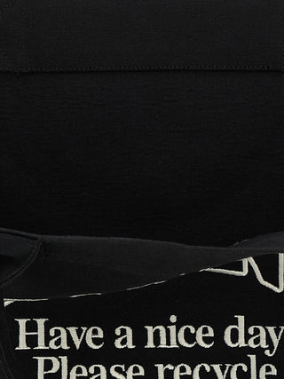 Ganni Black Recycled Cotton Tote Bag