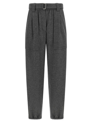 Brunello Cucinelli Gray Virgin Wool Cargo Pants