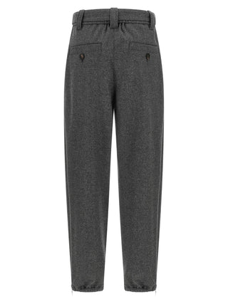 Brunello Cucinelli Gray Virgin Wool Cargo Pants