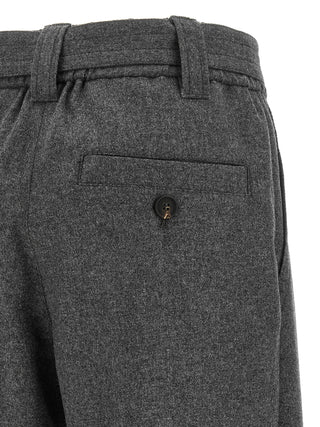Brunello Cucinelli Gray Virgin Wool Cargo Pants