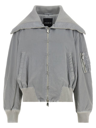 The Attico Gray Polyamide Bomber