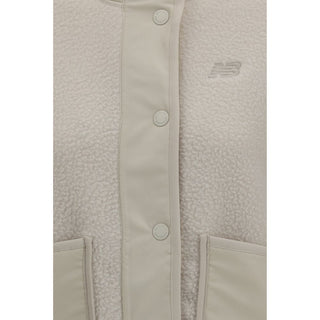 New Balance White Recycled Polyester Shell Jacket